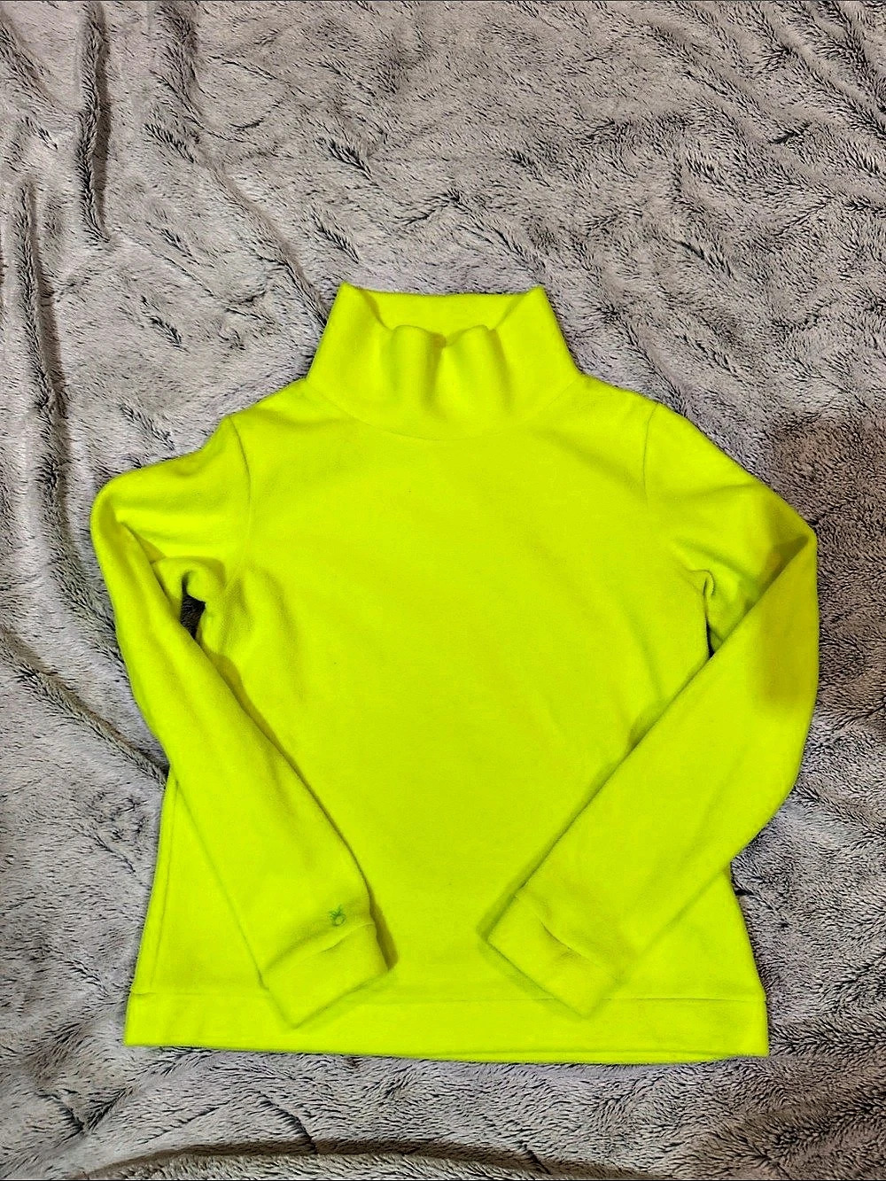 Dudley Stephens Neon Yellow Turtleneck Pullover
